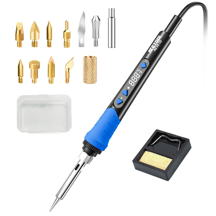 Professional DIY Wood Burning Kit with Pyrography Pen, Adjustable Temp, Ideal for Crafts & Leather Art