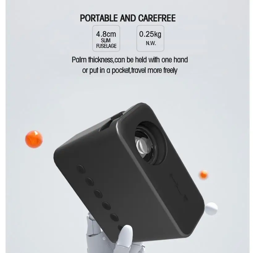 Hot selling video projector yt500 large screen 1000m lumen 24 ANSI support 1080p resolution mini portable projector