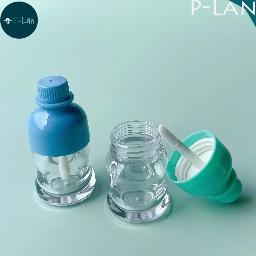 P-Lan Stock Drink Bottle Cola Shape 5ML Empty Liptint Tube Container Yellow Pink Green Cosmetic Coke Lip Gloss Bottle For Girls