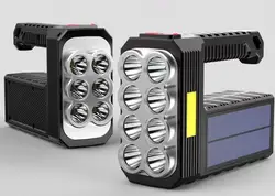 Outdoor Multi-function Portable Torch Searchlight LED Flashlights USB Smart Charging High Power Flashlight