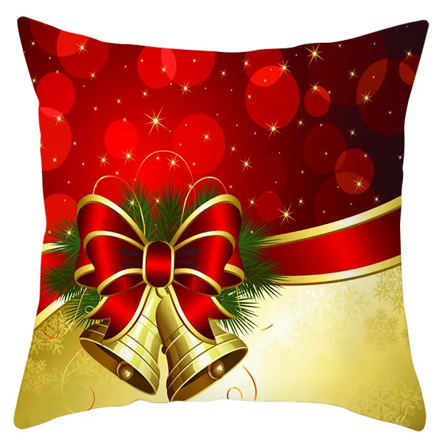 New Santa Claus Elk Snowflake Cushion Cover, Festive Home Decor Sofa Cushion Cove