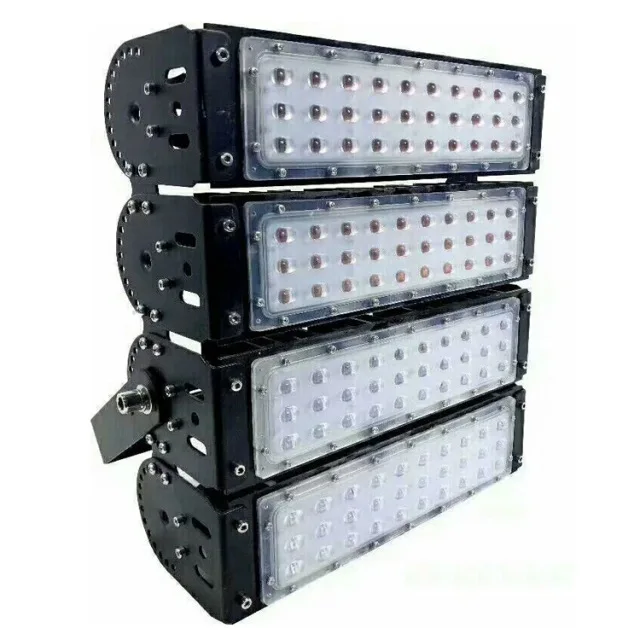 
Factory High Quality Garden Sport Tennis Court Adjustable Module 50W 100W 150 Watts Outdoor Led Flood Light Tunnel Lamp 