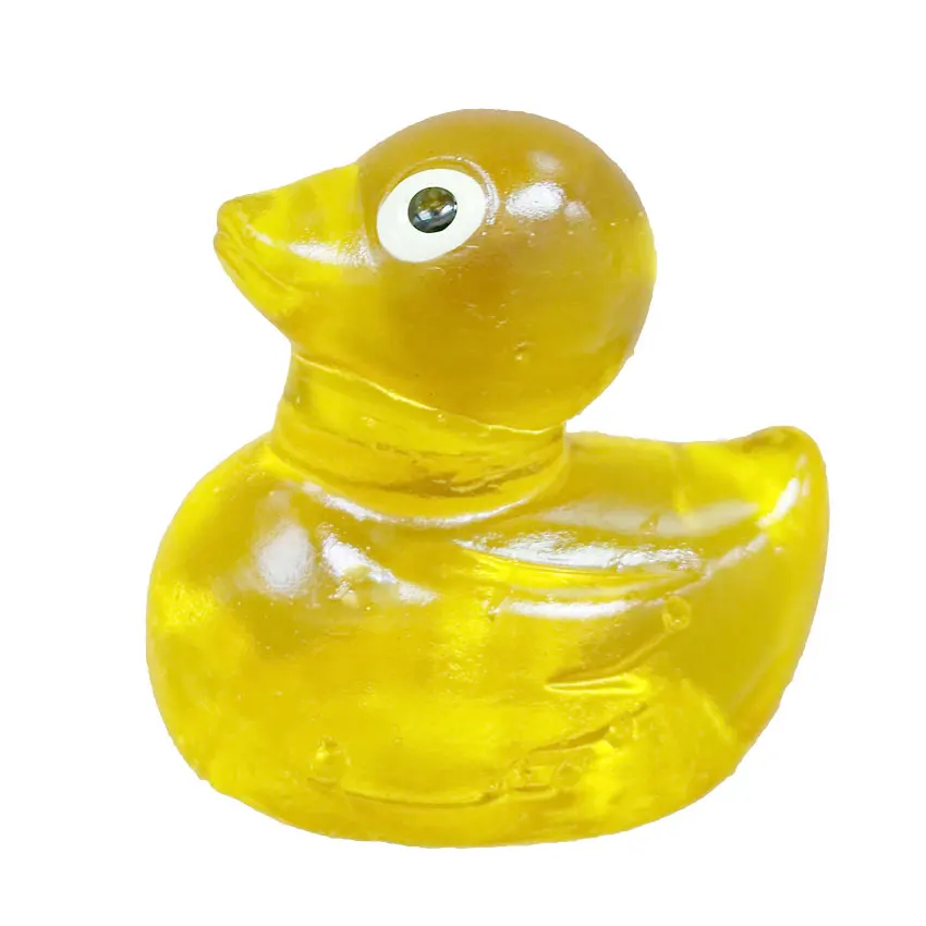 Wholesale  Charming little yellow duck jelly sticky 4.5x3x4 cm shape TPR Jelly toys for kids