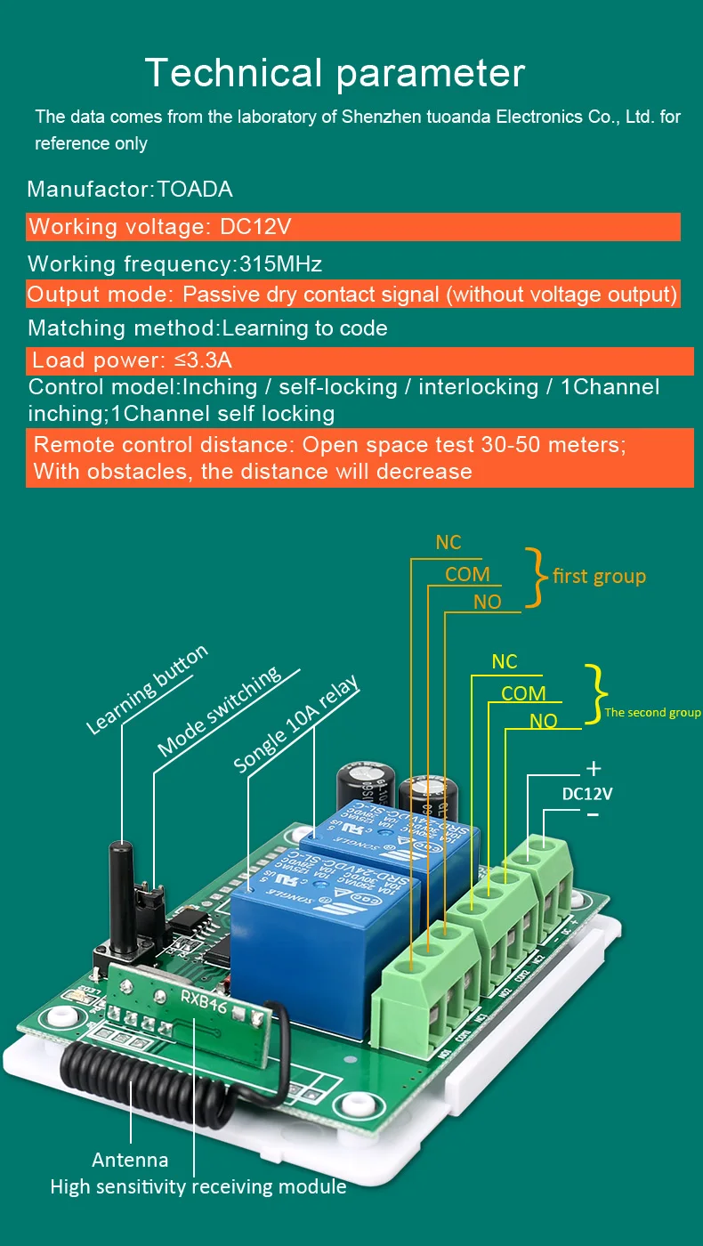 Smart remote control gate remote control garage door opener rf 433 mhz transmitter and receiver remote control switches