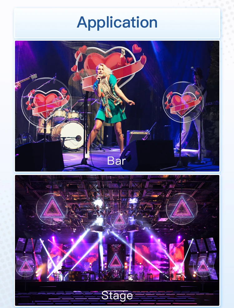 65cm HDMI Hologram 3D Projector with HDMI-Synchronization Live Computer Interactive Holographic Projector Fan