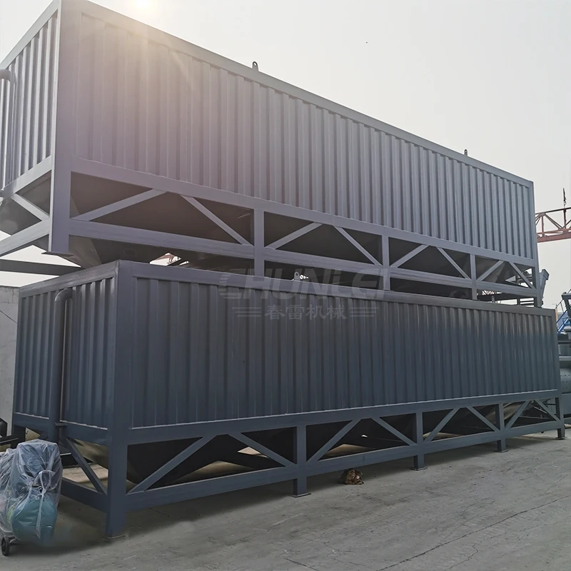 Stock Available Horizontal Cement Silo 60T Cement Tank With Vibration Motor