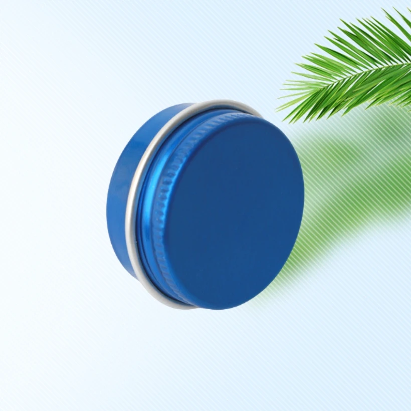 Empty Cosmetic Containers 10g 30g blue red metal aluminum tin for lip balm candle aluminum jar for cosmetics