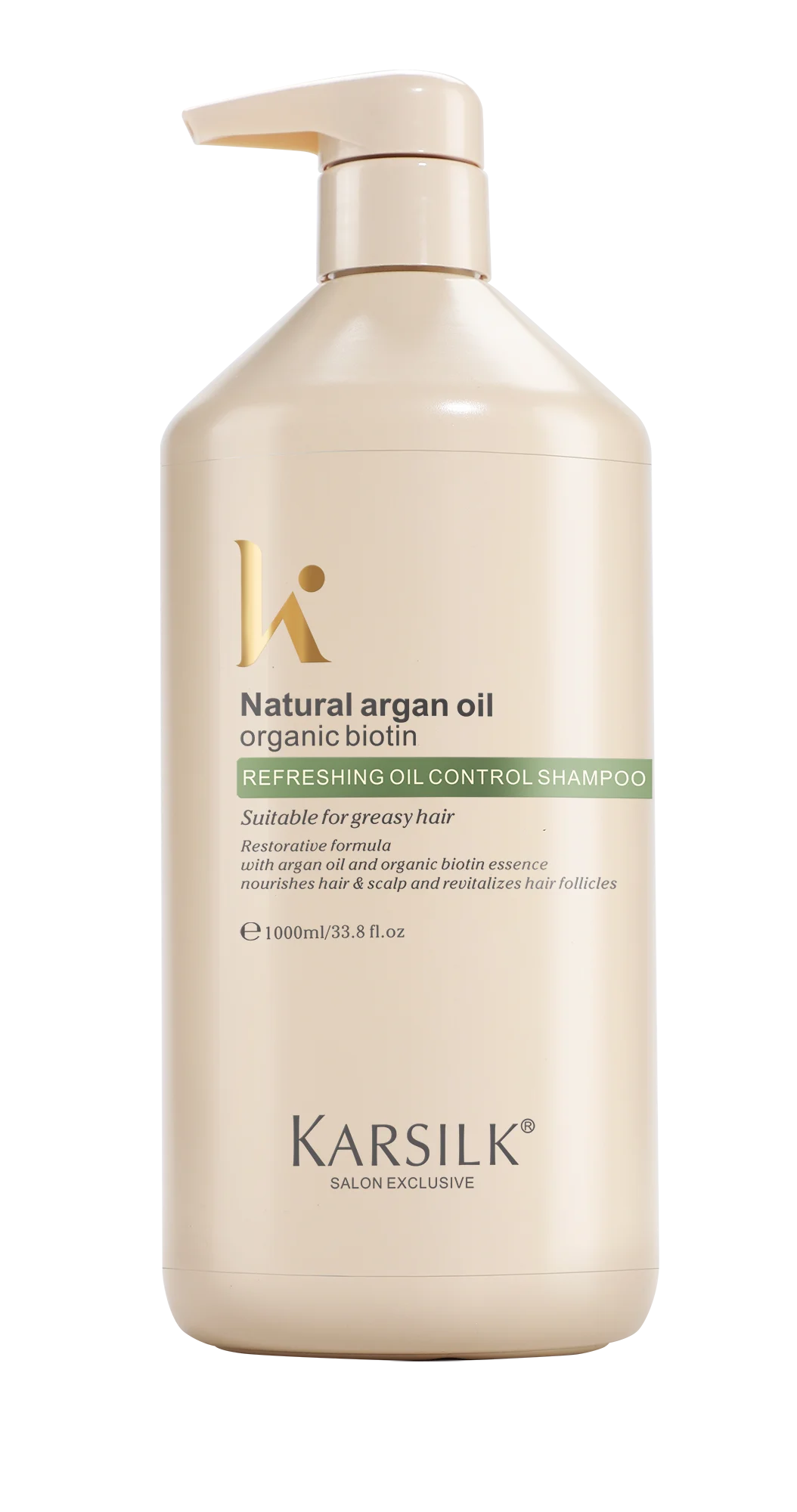 Karsilk Custom Logo OEM Vegan Sulfate Free Sampoo Italian Formula Private Label Herbal Organic Argan Oil Hair Shampoo