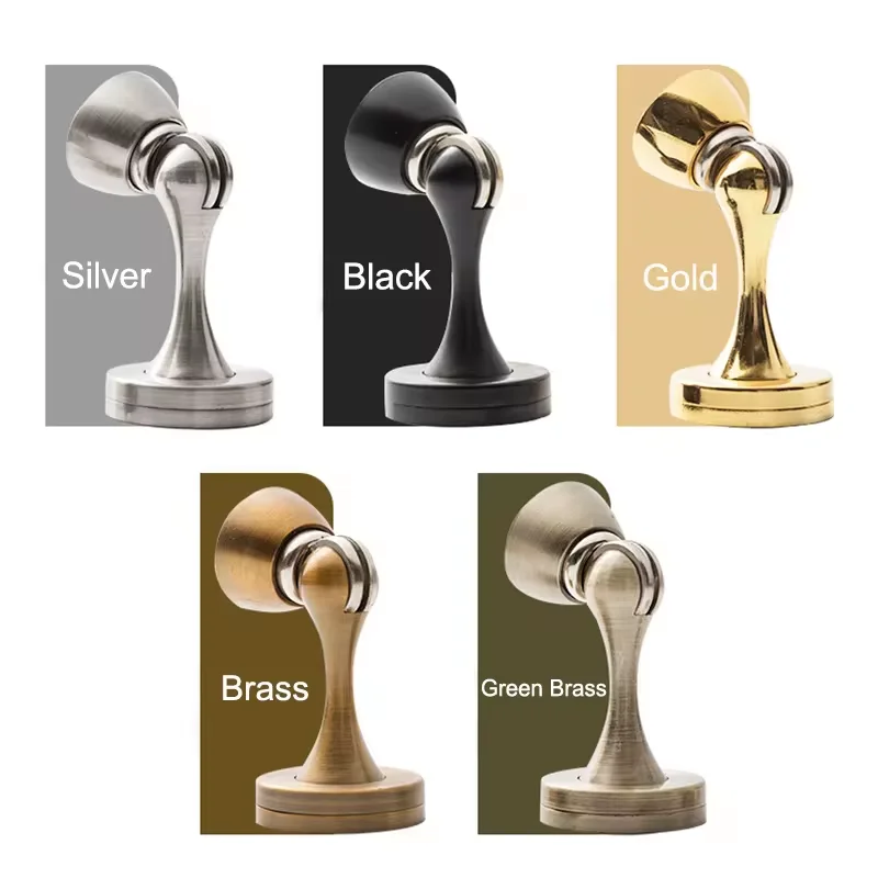 Silent thickened stainless steel zinc alloy door stopper bathroom strong magnetic door stopper