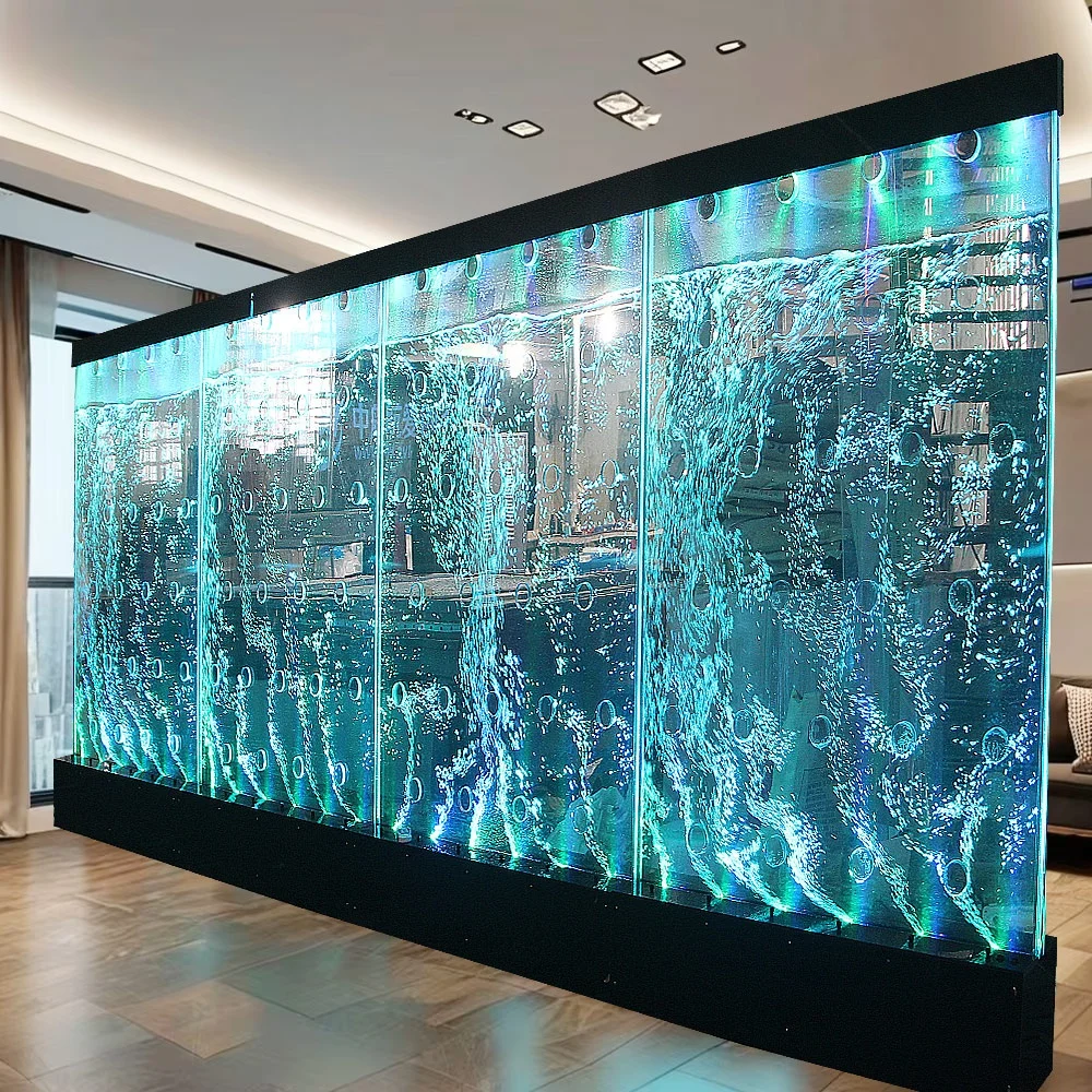 Modern Acrylic Water Bubble Wall Luxury Living Screen & Room Divider with Beautiful Aquarium Decor for Indoor