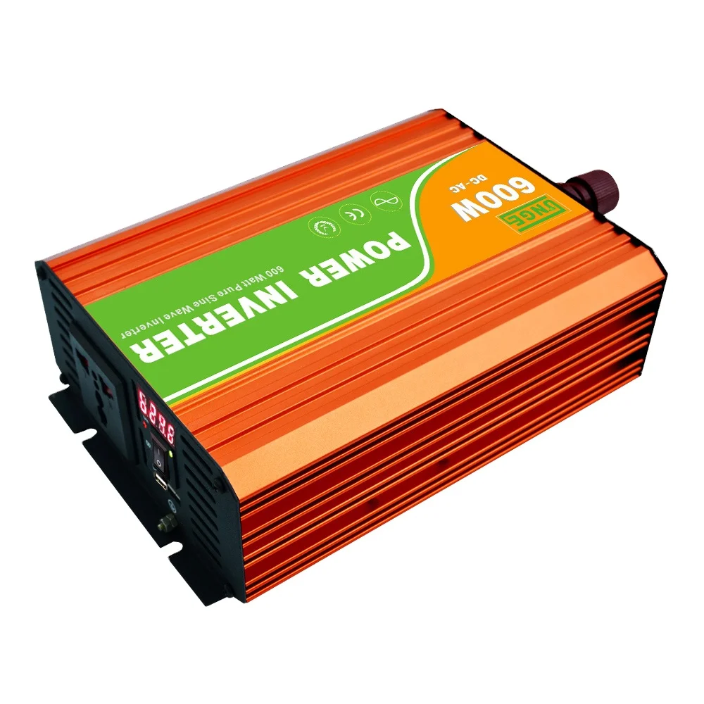 Новый 300W/500W/600 Вт инвертирующий усилитель мощности конвертер DC 12V постоянного тока до 110/220 В переменного автомобили Инвертор автомобильный адаптер Поддержка перевозки груза