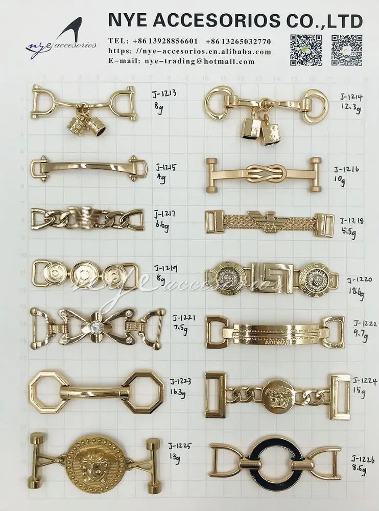Stylish guangzhou metal shoe buckles accesorios de moda decorative shoe ornaments material shoes accessories charm