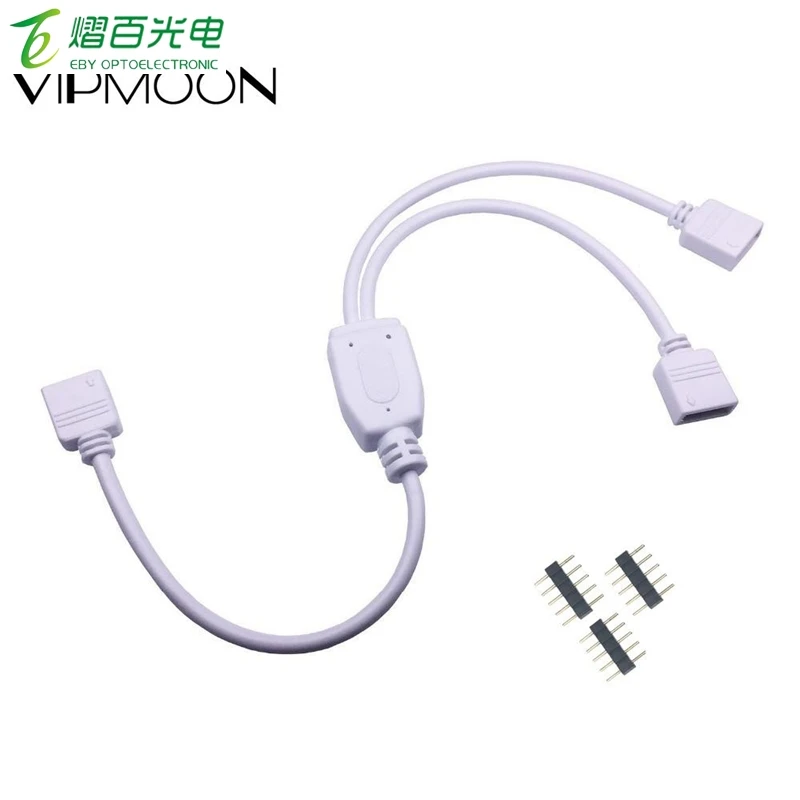 5pin RGBW Connector HUB 1 to 2 3 4 Port Splitter Female Extension Wire Cable For SMD 5050 RGBW RGBWW LED Strip with 5 Pin Plugs