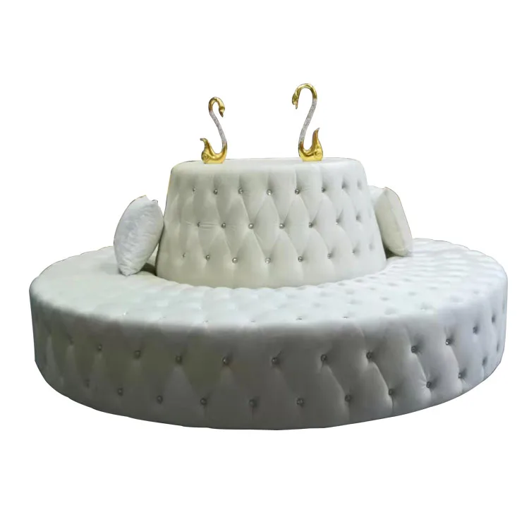 Factory Price Italian Tufted Design Chesterfield Half Round Corner Sofa For Wedding