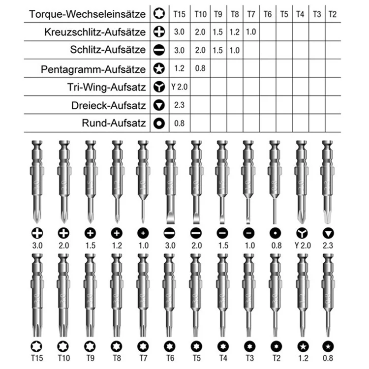 Professional Opening Tools for Mobile Screwdrivers 25-1 Repair Kit Screwdriver Set with Leather Case Mini Screwdriver Set