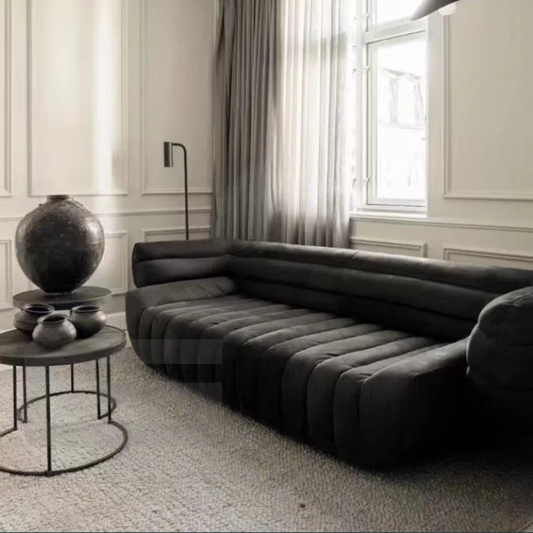 Gainsville Furniture Interior Decor Modern Designer Custom Furniture Black Upholstered Sofa