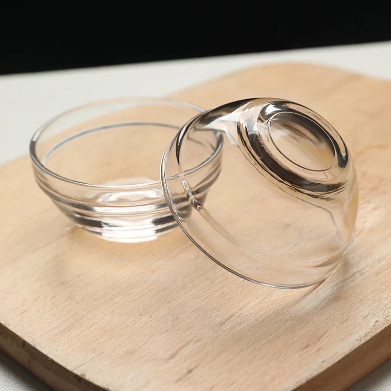 Wholesale special price transparent glass salad bowl hotel hand washing tea cup pudding dessert bowl small facial mask bowl