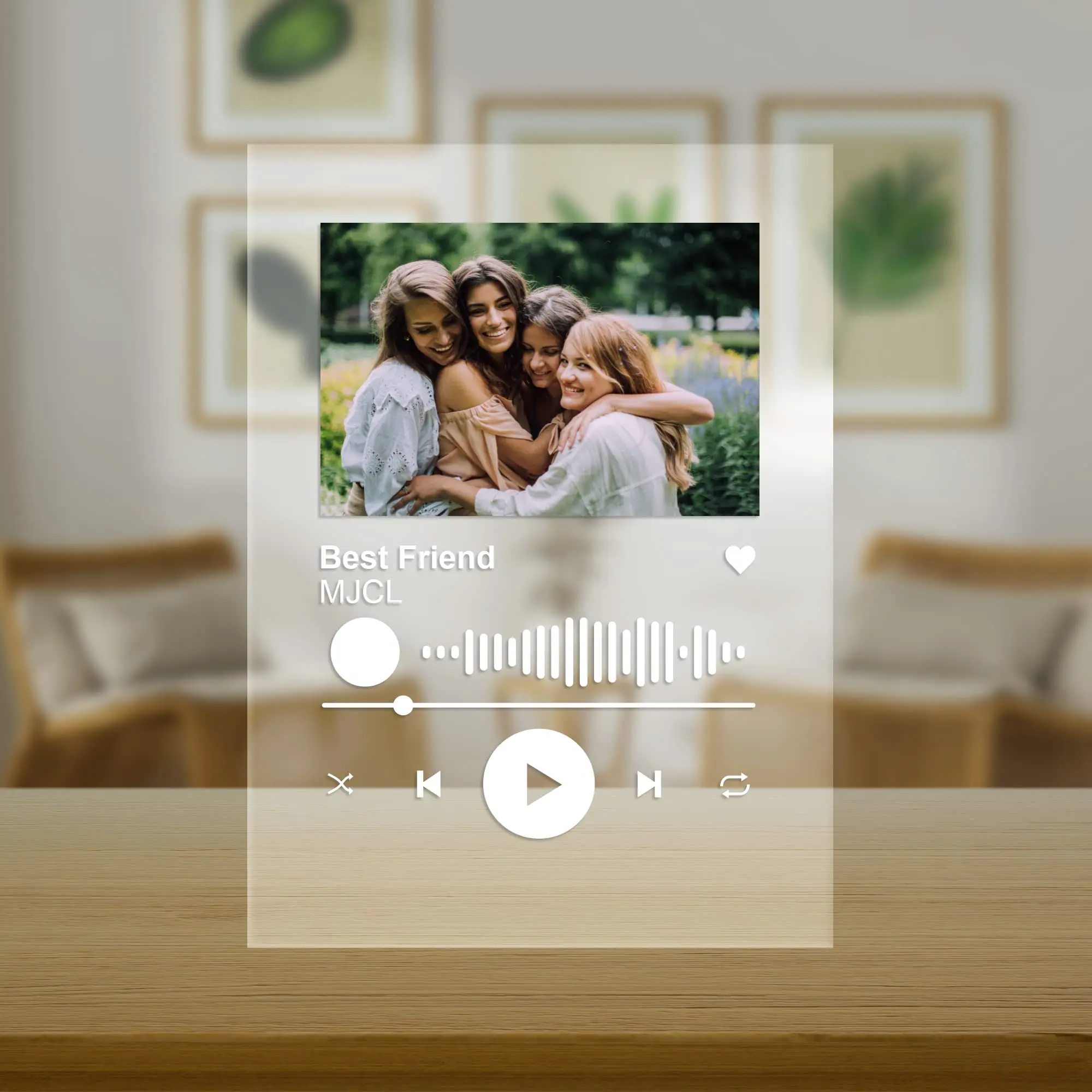 Personalized Custom Acrylic Song With Optional QR Song Code Acrylic Album Cover Clear Acrylic Display Plaque