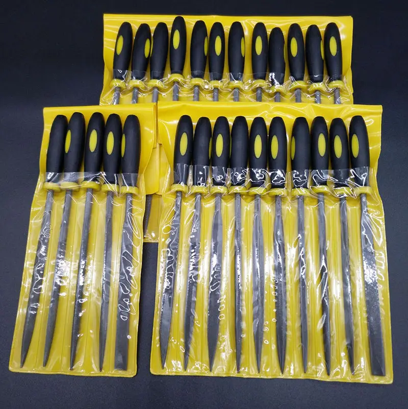 Metal Steel File Set  Includes Flat/Half-round/Round/Triangle/Square / Flat Warding 10PCS for Woodwork/Metal/jeweler/Plastic