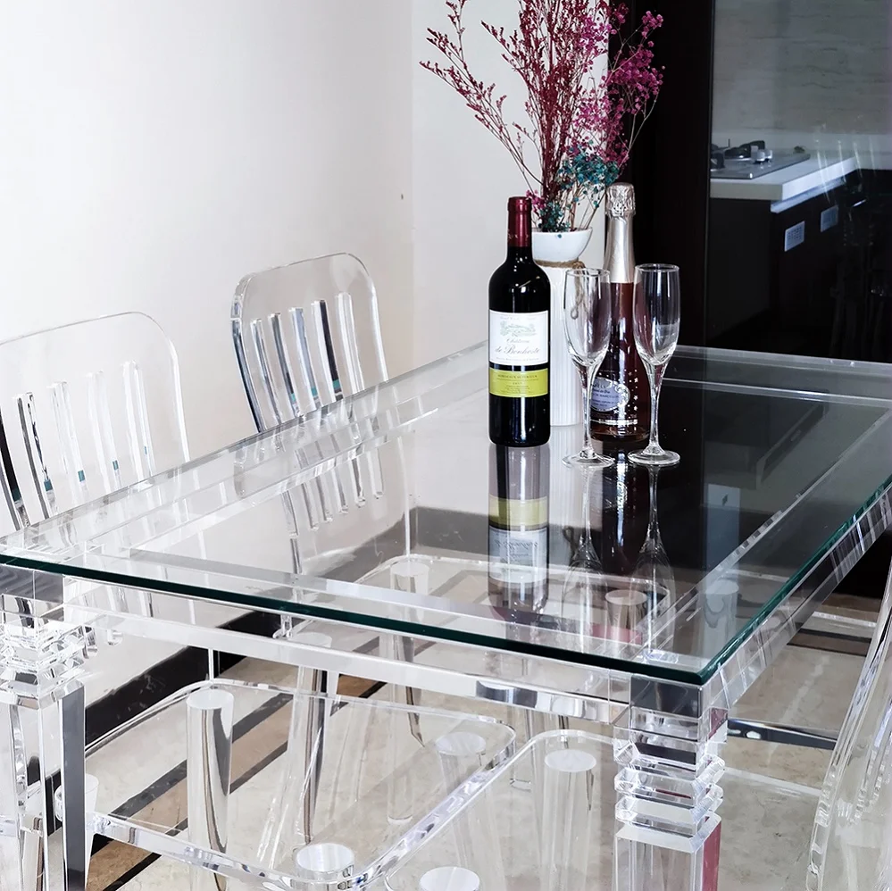 Hot Sale Round acrylic crystal dining table