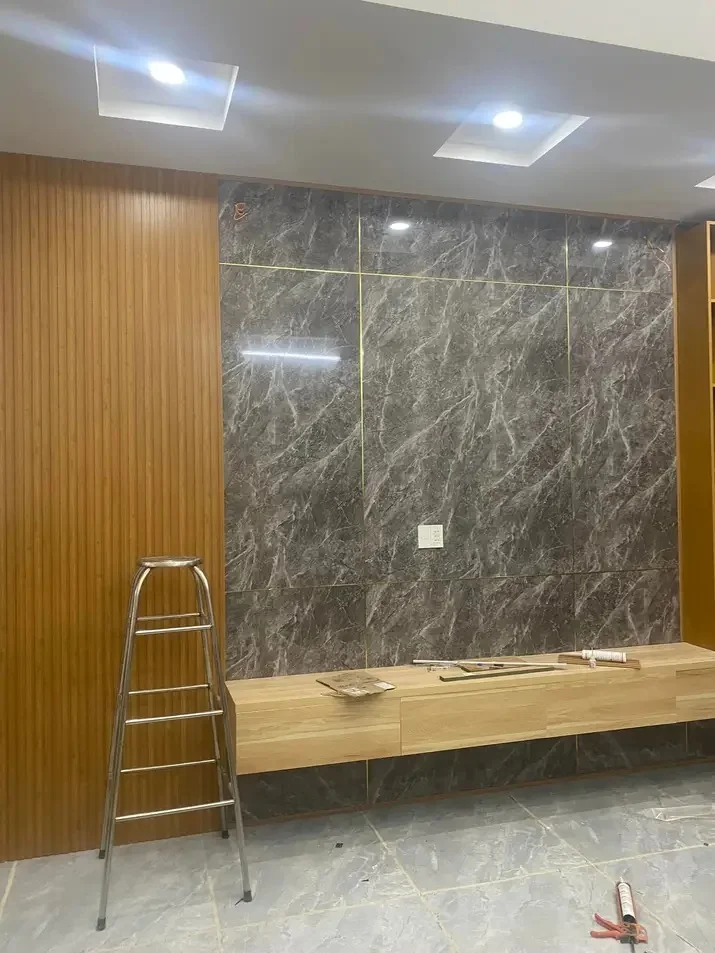 High glossy Solid artificial Marble Sheet PVC Wall Panels Ceiling water proof UV board
