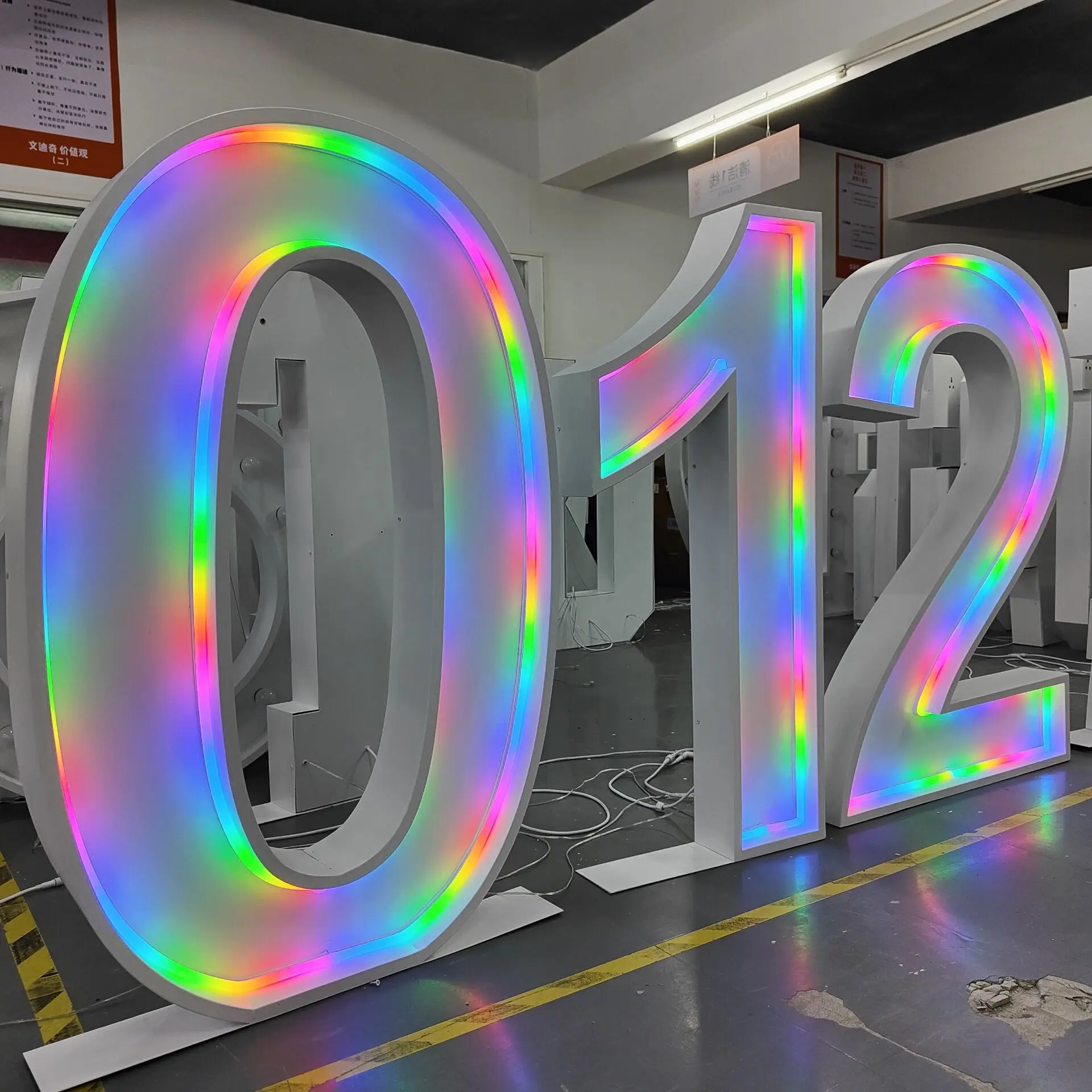 Beautiful metal font Bright neon lights 3ft 4ft Golden 5ft Baby 3ft Metal Big For Party With Lights Cheap Marquee Letters