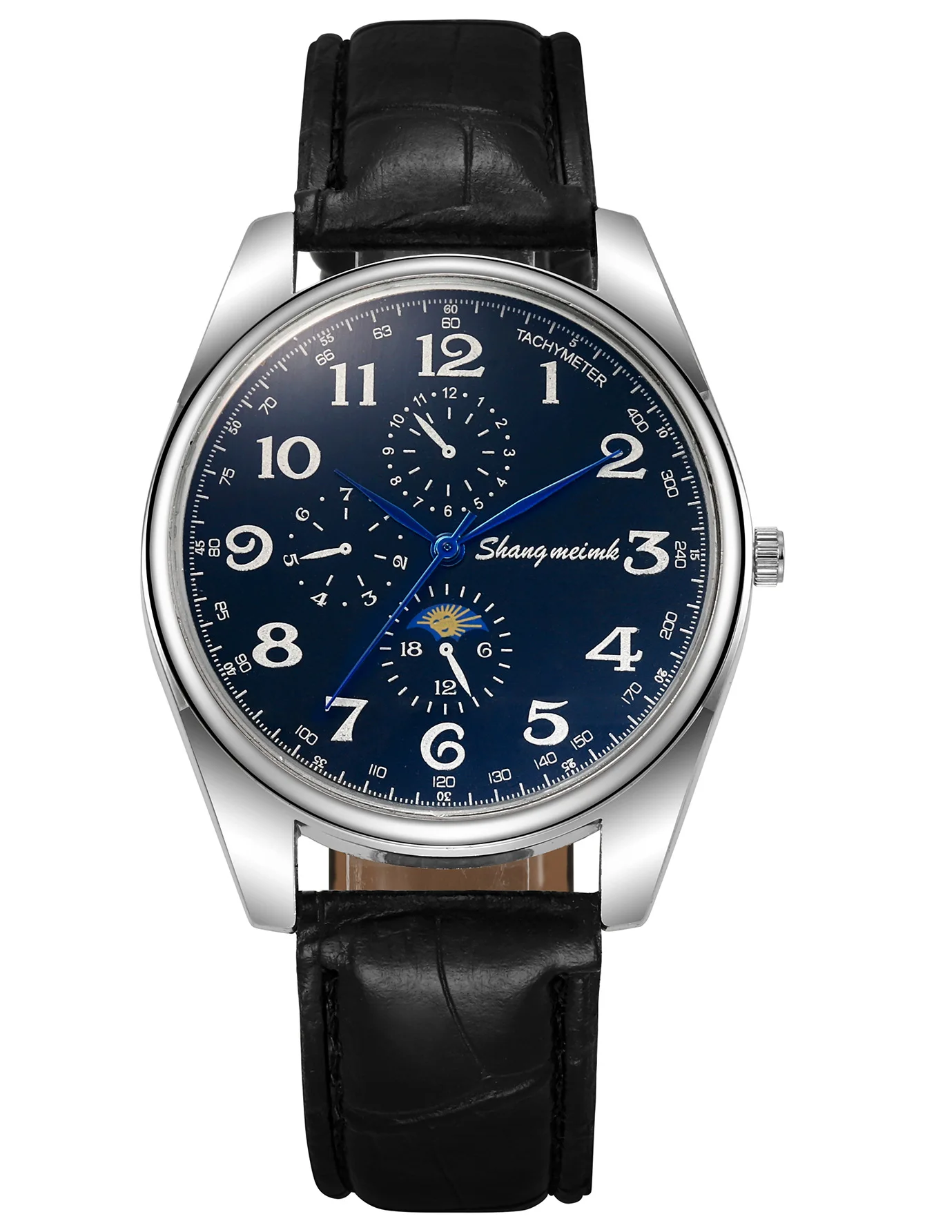 Men Casual Sport Watches Leather Band Calendar Quartz Watch Clearance Sale Blue Dial Reloj Hombre Erkek Kol Saati