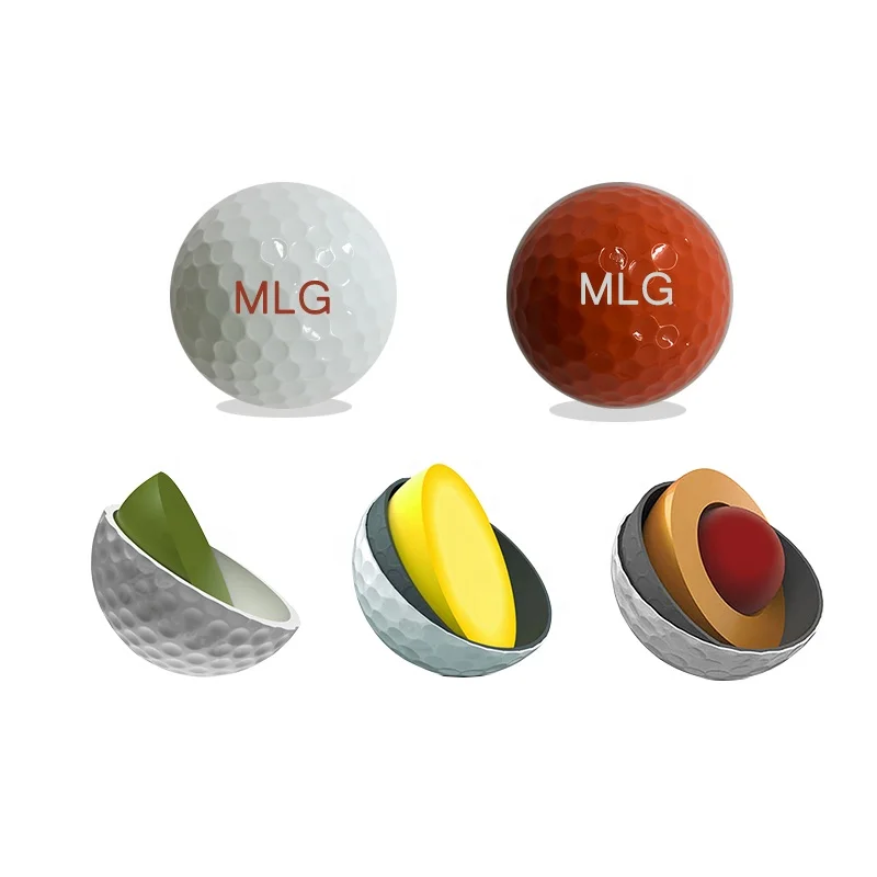 High Quality 2 3 4 Piece Custom Printing Logo Colored Wholesale Golf Ball