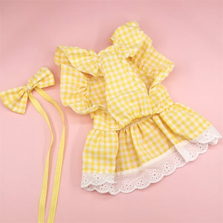 Cheap china wholesale clothing pet JK plaid Princess skirt dropshipping dog clothes