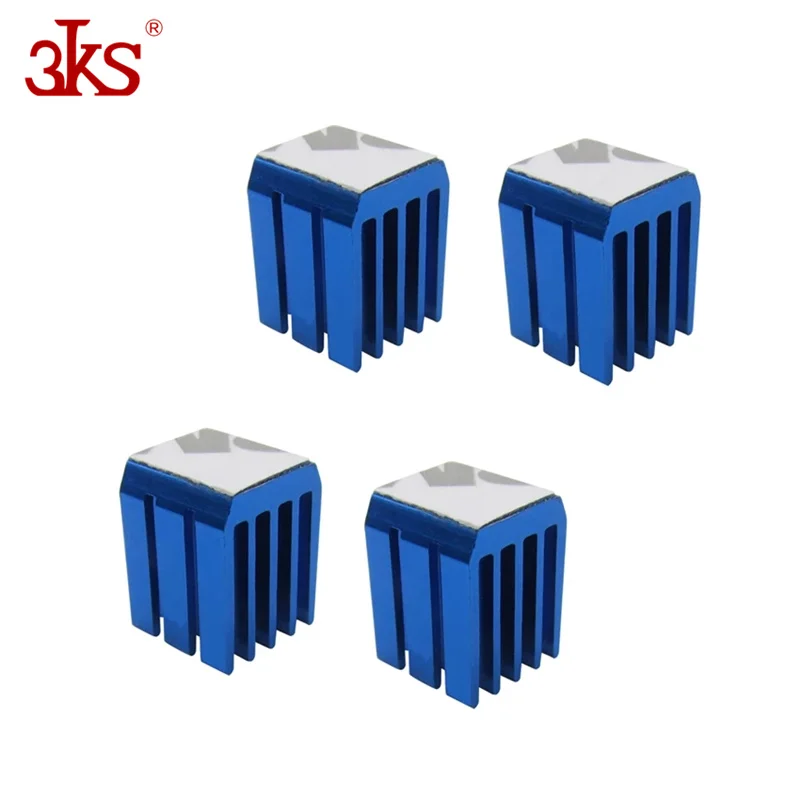 Алюминиевый радиатор Spiky 9x9x12 мм синий охлаждающий мини-радиатор с клейкой