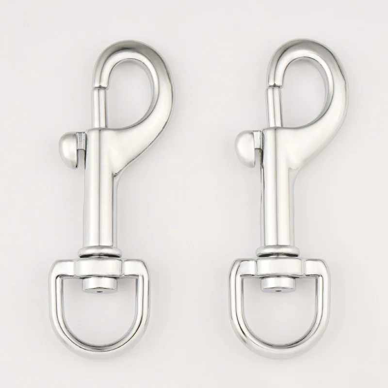 Оптовая продажа, металлический крючок для ошейника для собак на заказ, металлический зажим 3/5 дюйма, поворотный крючок, болт 15 мм, хромированный крючок с застежкой на глаза для собак, поводков, цепочки для домашних животных