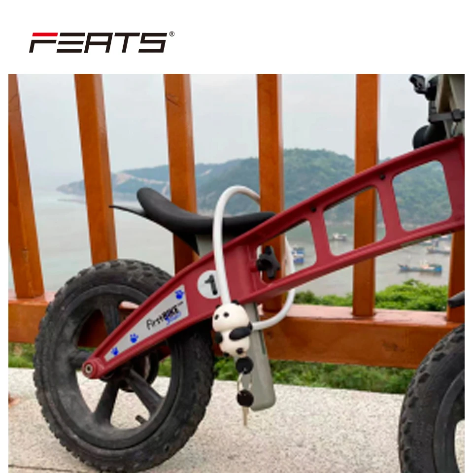 FERTS 10x600mm Silicon Children Cable Lock in Panda Design