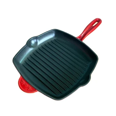 Cast Iron non-stick Skillet Steak / 26cm enamelled cast iron skillet/Broiler skillet for Home restaurant steak cooking