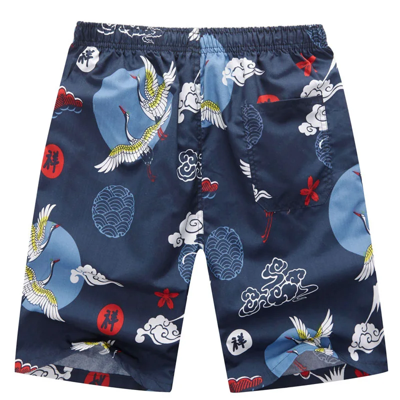 
Hot Sale Fancy Pattern Print Beach Shorts Elastic Mid Waist Swimming Short Pants 