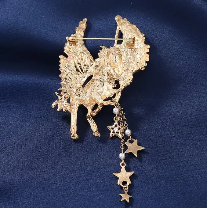 korean crystal brooch