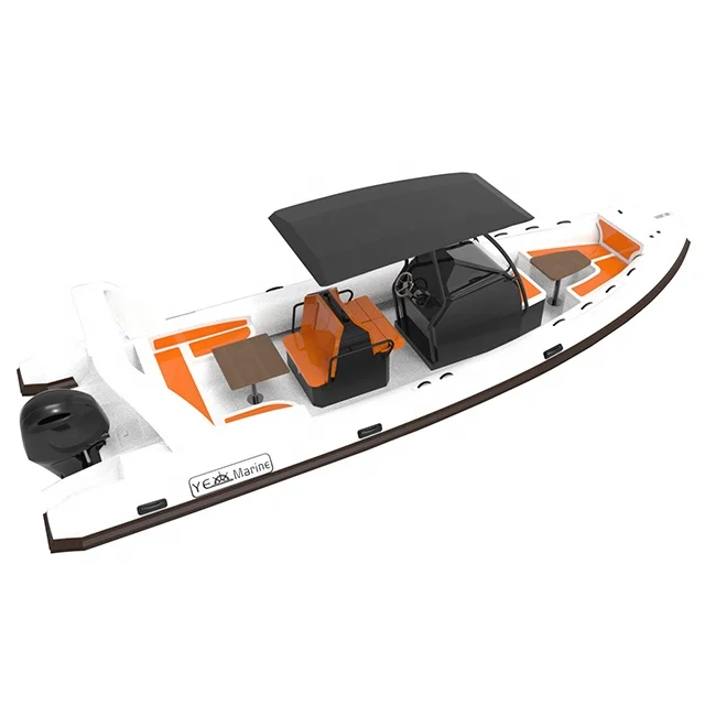 Тайский высокоскоростной 25-футовый RHIB760 ORCA/гипалон/ПВХ алюминиевые ребристые лодки с солнечной панелью