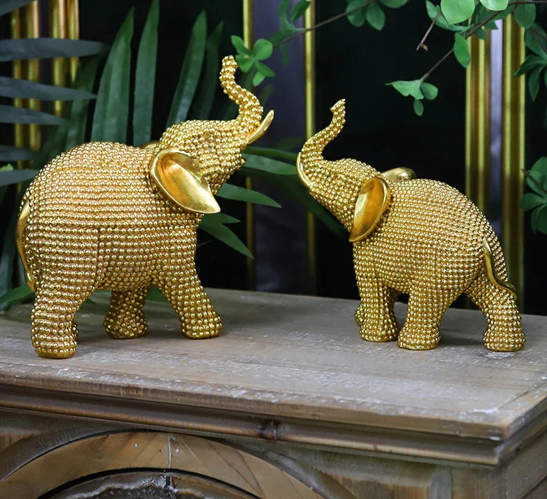 Redeco Resin Home Decoration Elephant Statues Elephant Decor