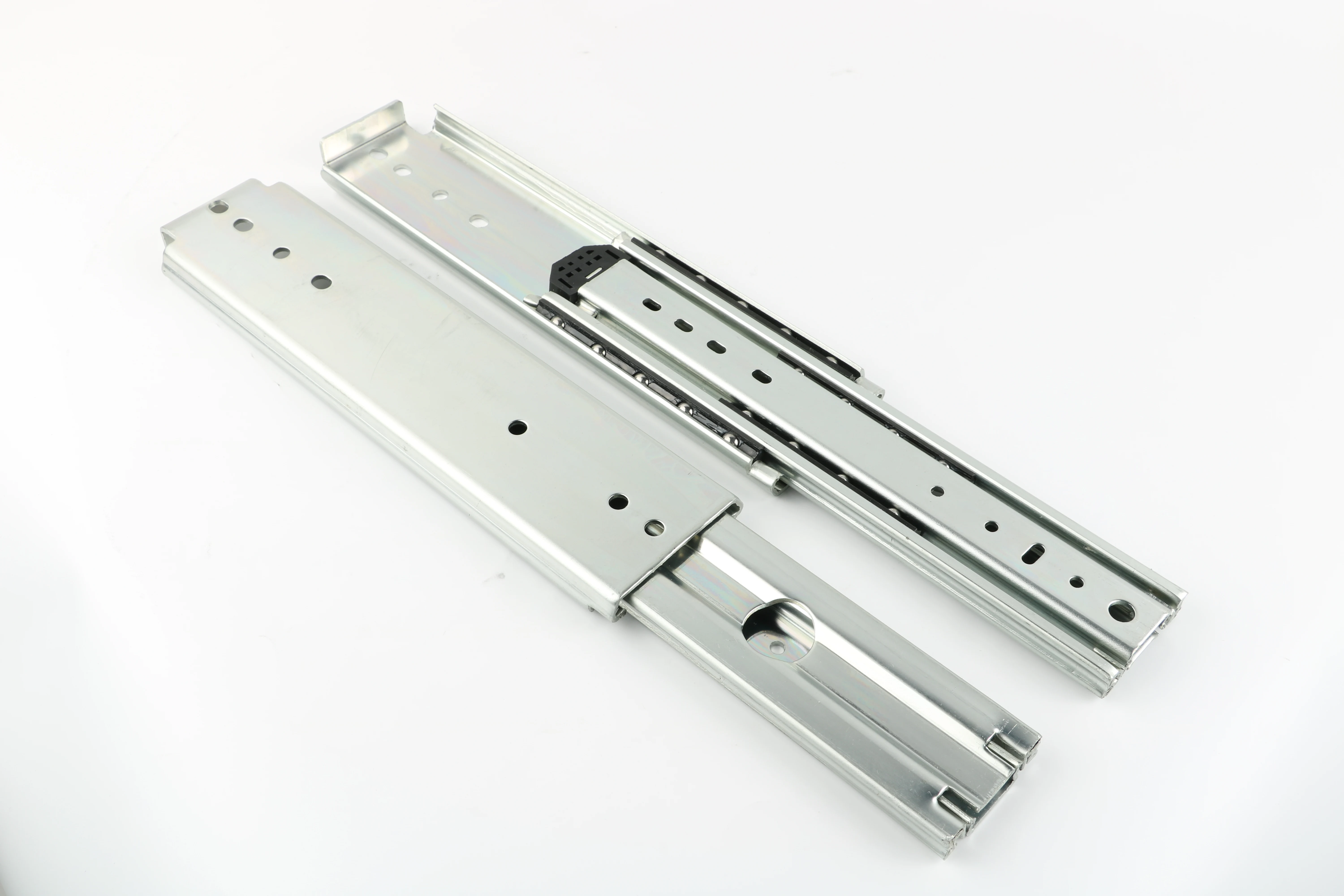 76 wide 20 thick three steel ball industrial telescopic slide medium load cold rolled steel drawer slide bearing 220KG