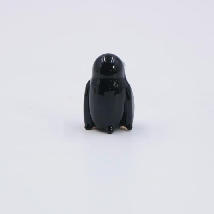 Miniature Small Murano Lampwork Little Glass Animal Penguin Figurine