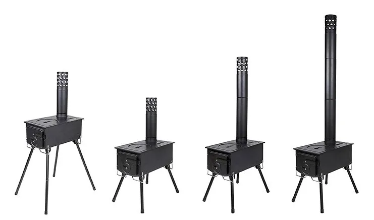 Jianyi KAMADO Stove Chimney Stove Fire Charcoal Wood Burning Camping Portable Fire Stand Stove with Grill Foldable BBQ Grill