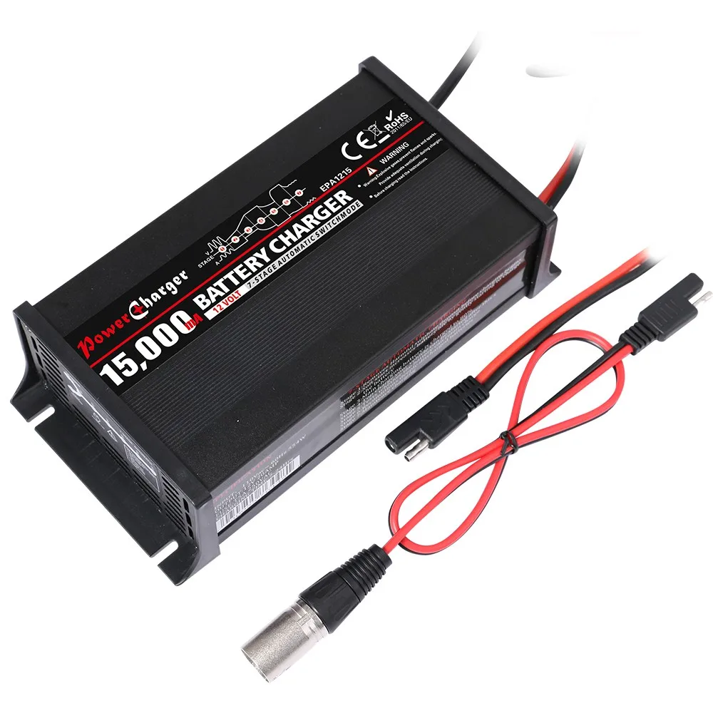 Smart  Lead Acid battery charger 12V 10A with Led indicator and cooling fan with repair battery vulcanization function
