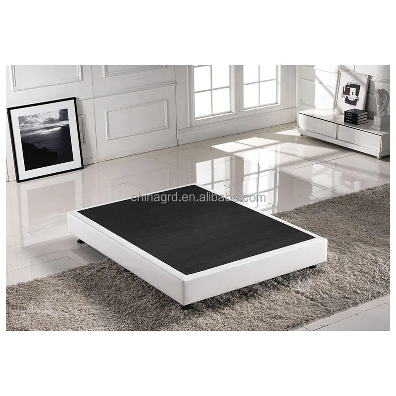 High End Customization Upholstered Pu Leather Super Wooden Twin Size Single European Bed Base In Box For Hotel
