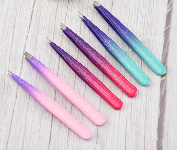 Glue dropping gradient glittering powder striplash tweezers tweezers eyebrow trimming beauty makeup tool set