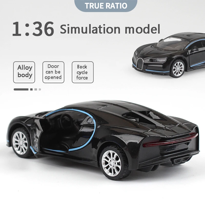 Высококачественная модель машины Bugatti 1:36 литой под давлением игрушечный автомобиль для мальчиков суперкар коллекционные предметы детский бесплатная доставка