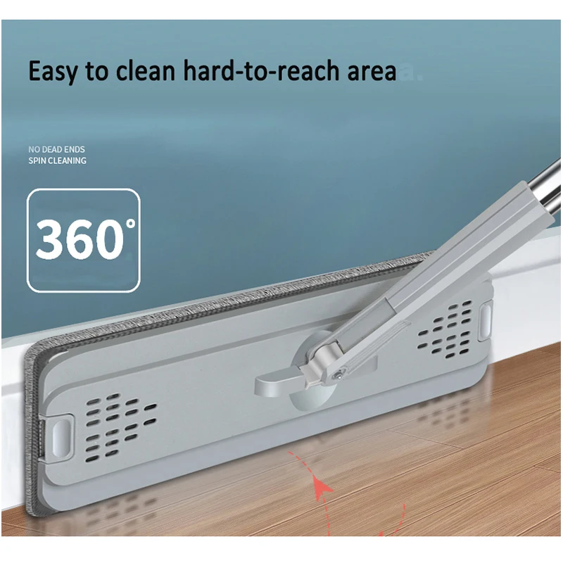 Hand Squeeze Scrapers Mop Bucket with Drainer Best Flat Mop