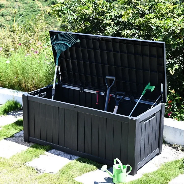 Outdoor Garden Plastic Weatherproof Lockable Storage Box Large Deck Box