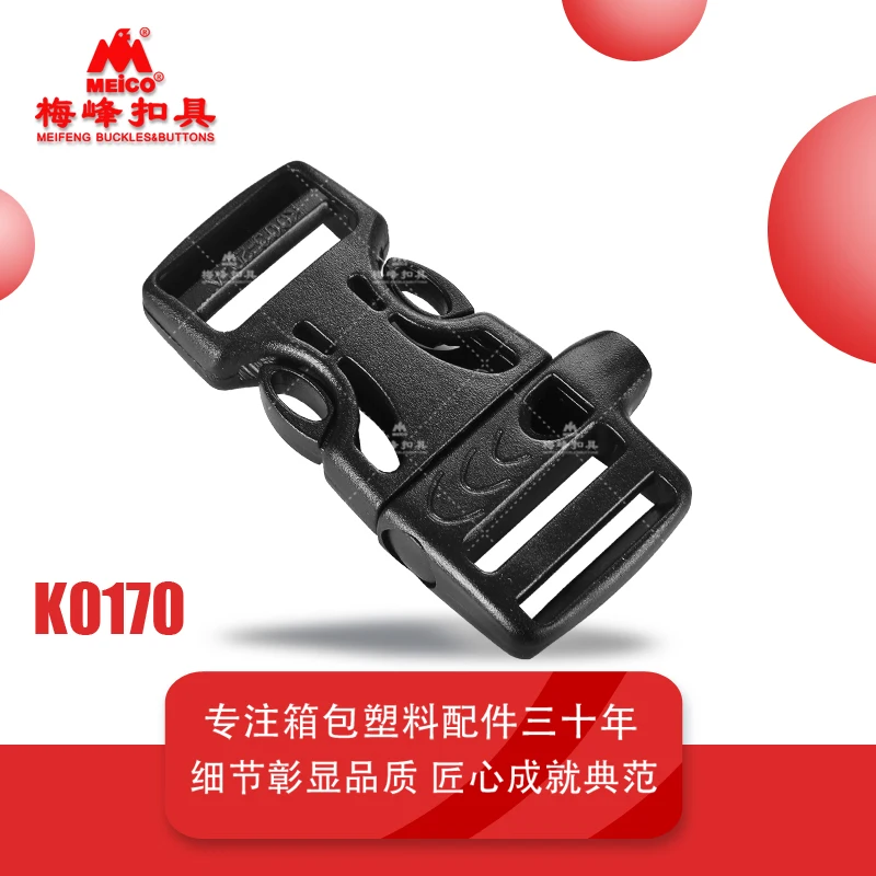 
Wholesale hot sale plastic whistle buckle side release buckle widely used on mountaineering 
