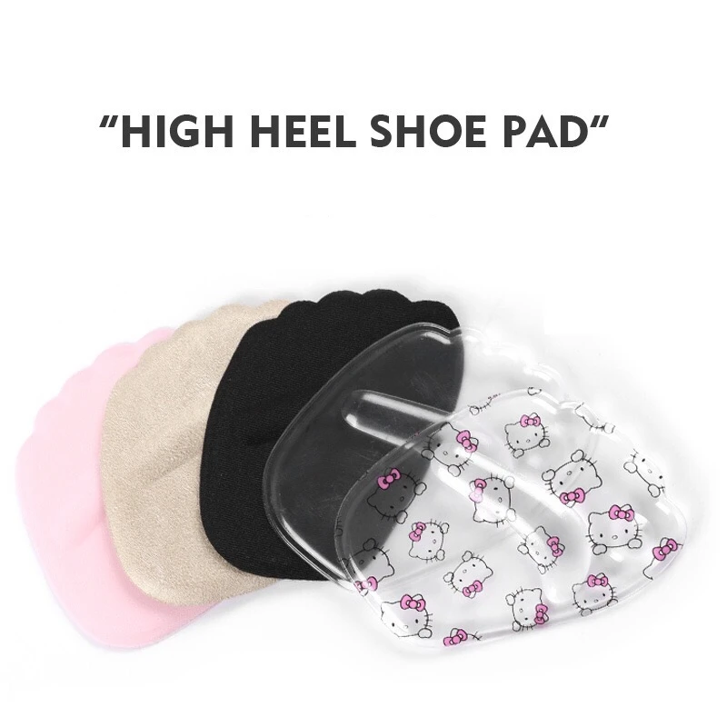 1 Pair of High Heels Half Yards Mat Silicone Compressive Soft Inserting Insole Woman Forefoot Protection Pad Female Insert