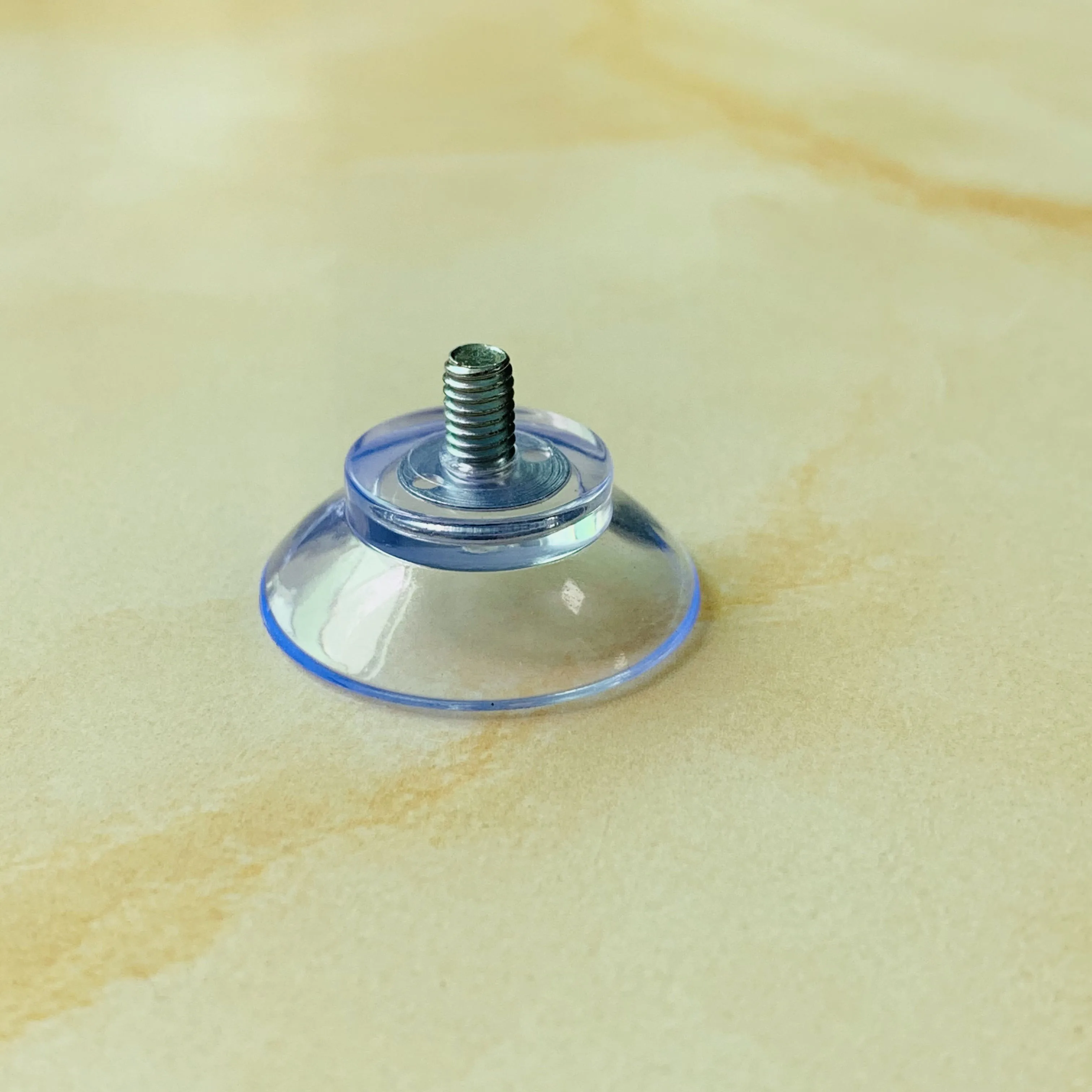 100PCS A Box of Hot selling CX-25M4-6  M4 Screw Dia25mm Transparent PVC  Suction Cup with screw with clear nut or beige nut