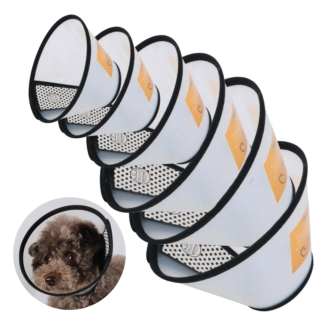 Soft Dog Cone Adjustable Pet Recovery E Collar Plastic Dog Cat Cone After Surgery Anti-Bite Elizabethan Collar For Dogs